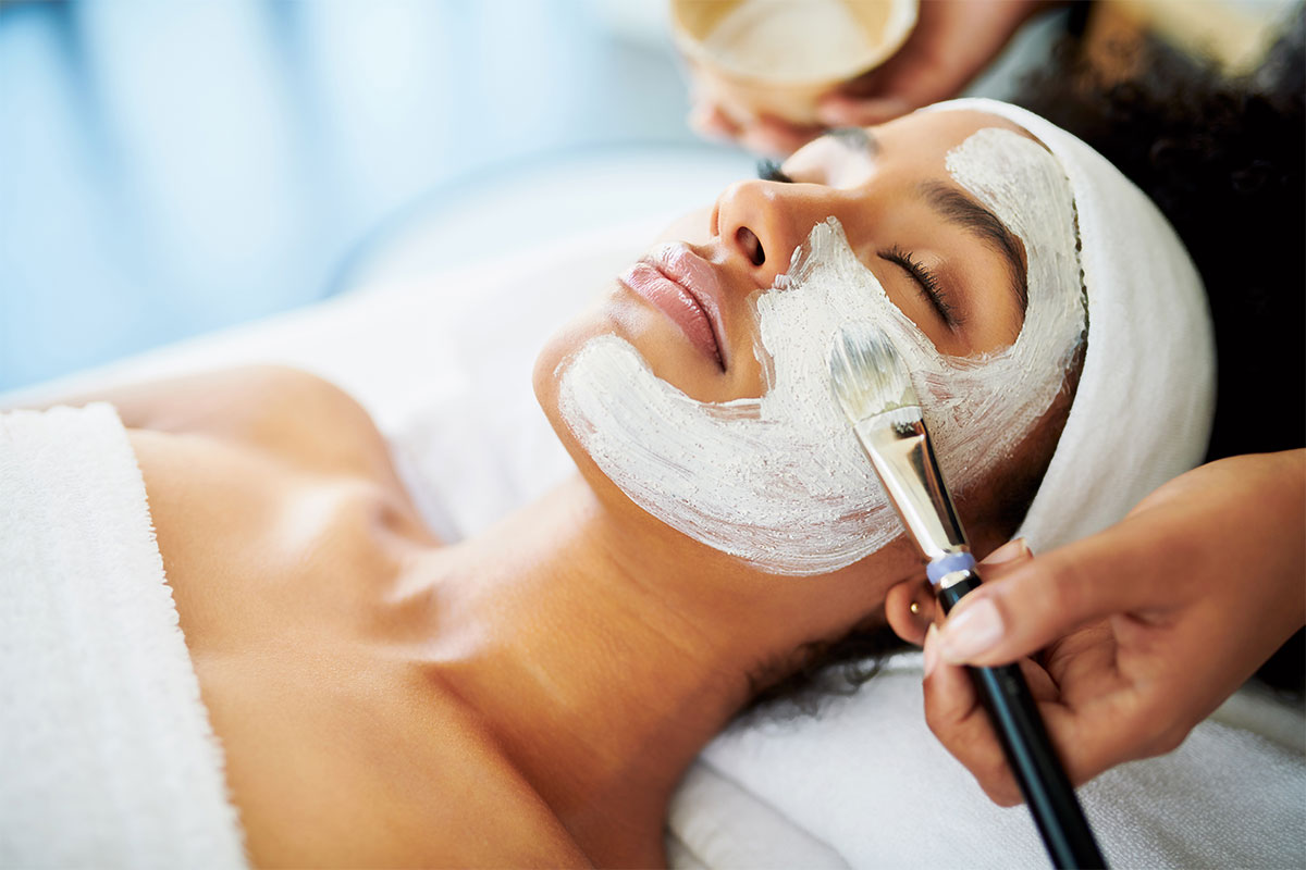 woman during chemical peels in New Smyrna Beach